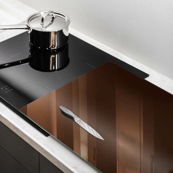 Skleněná deska do kuchyně Hnědá barva