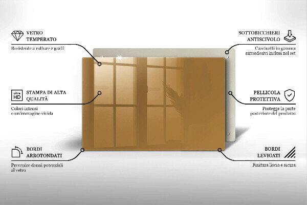Skleněná deska do kuchyně Barva béžová