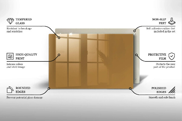 Skleněná deska do kuchyně Barva béžová