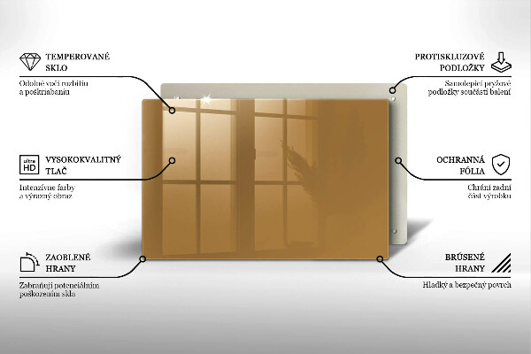 Skleněná deska do kuchyně Barva béžová