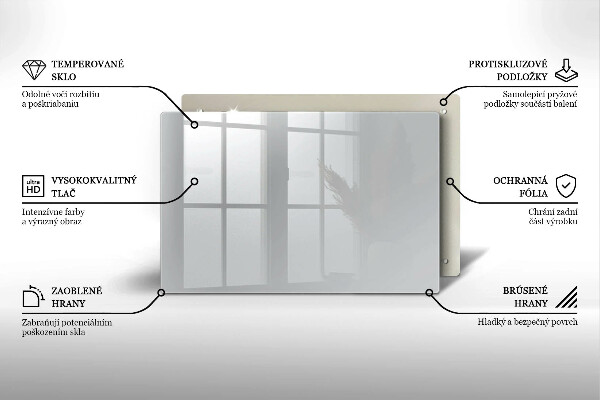 Skleněná deska do kuchyně Šedá barva