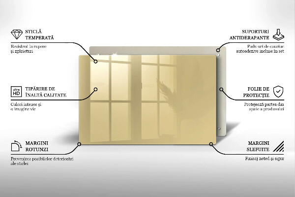 Skleněná deska do kuchyně Barva béžová