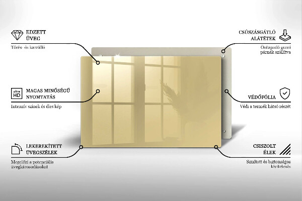 Skleněná deska do kuchyně Barva béžová