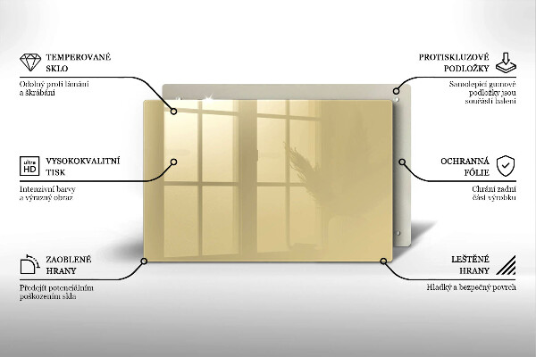 Skleněná deska do kuchyně Barva béžová