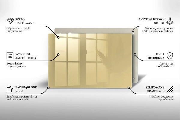 Skleněná deska do kuchyně Barva béžová