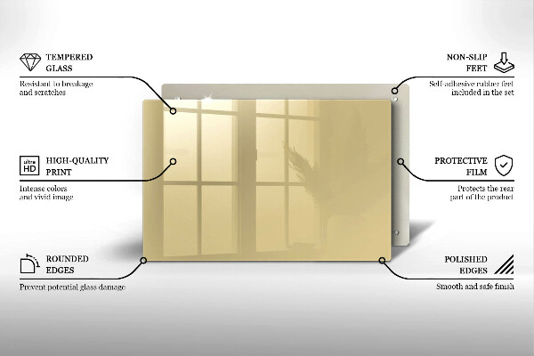 Skleněná deska do kuchyně Barva béžová