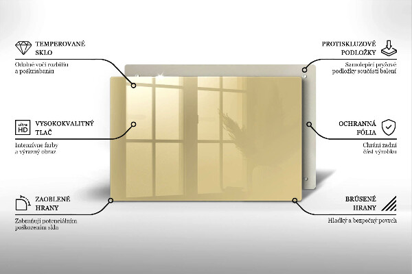 Skleněná deska do kuchyně Barva béžová