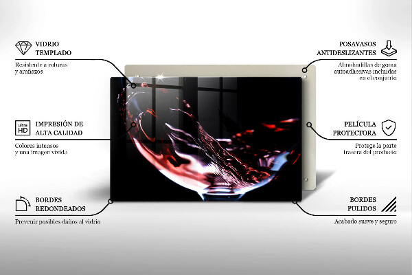 Skleněná deska do kuchyně Sklenka červeného vína