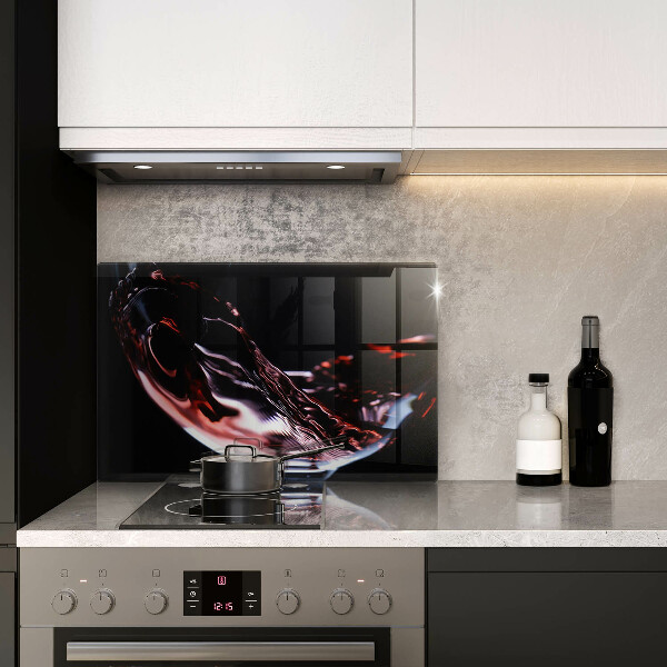 Skleněná deska do kuchyně Sklenka červeného vína