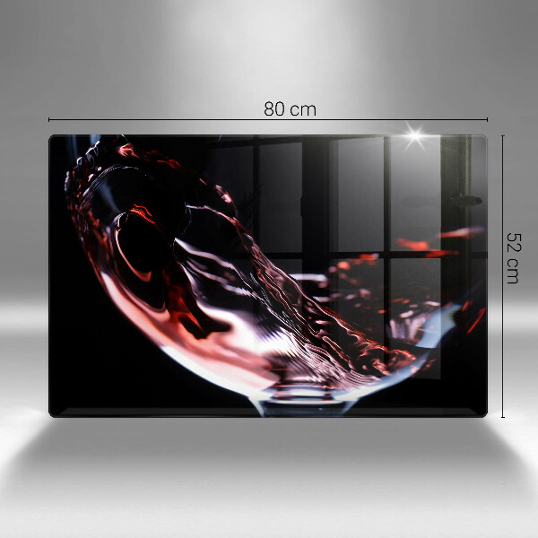 Skleněná deska do kuchyně Sklenka červeného vína