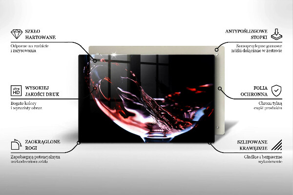 Skleněná deska do kuchyně Sklenka červeného vína