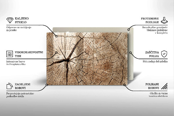Krájecí prkénko skleněné Průřez stromem