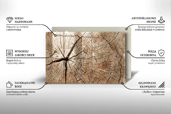 Krájecí prkénko skleněné Průřez stromem