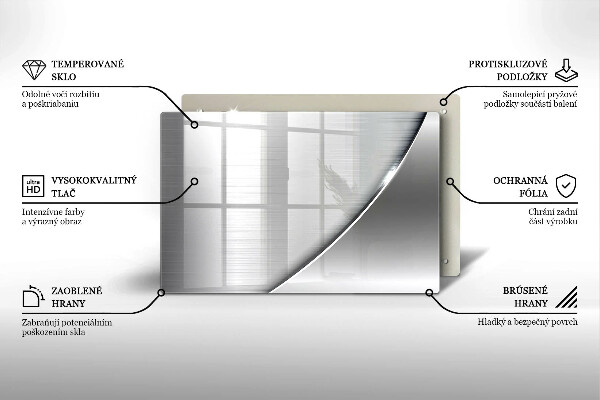 Skleněná deska do kuchyně Kovové tvary