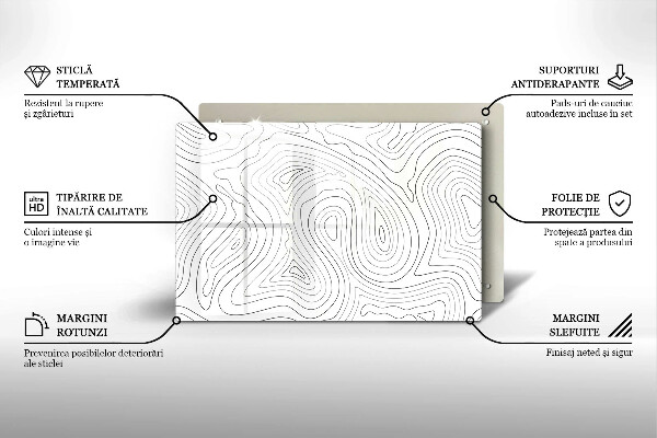Skleněná deska do kuchyně Abstraktní tvary