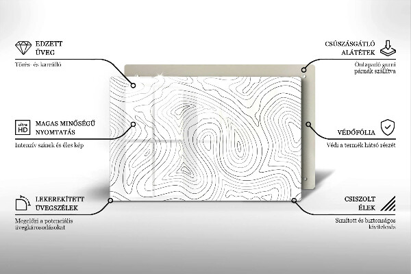 Skleněná deska do kuchyně Abstraktní tvary