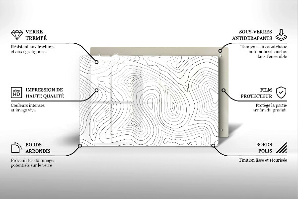 Skleněná deska do kuchyně Abstraktní tvary