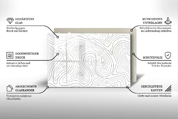 Skleněná deska do kuchyně Abstraktní tvary