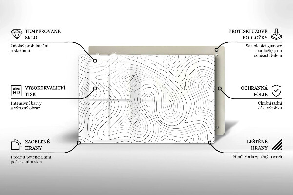 Skleněná deska do kuchyně Abstraktní tvary