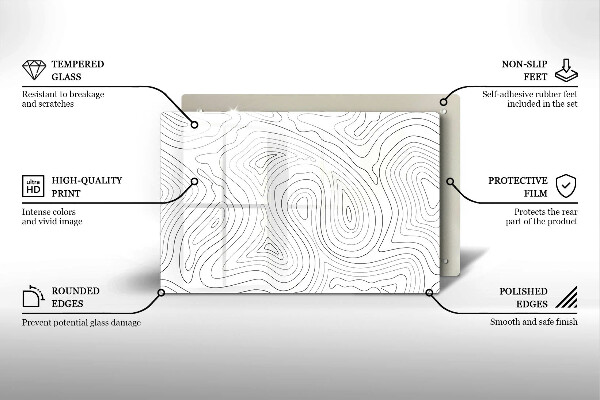 Skleněná deska do kuchyně Abstraktní tvary