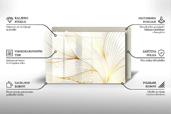 Skleněná deska do kuchyně Moderní čáry vzor