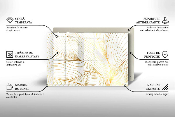 Skleněná deska do kuchyně Moderní čáry vzor