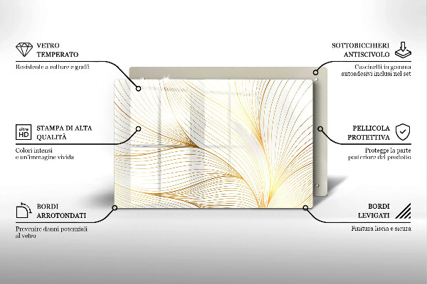 Skleněná deska do kuchyně Moderní čáry vzor