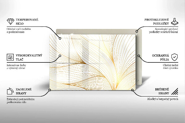 Skleněná deska do kuchyně Moderní čáry vzor