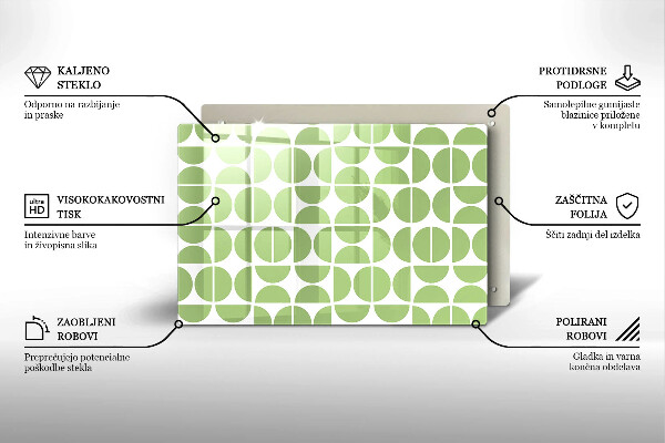 Skleněná deska do kuchyně Vzor boho tvarů