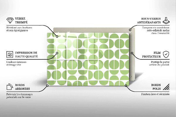 Skleněná deska do kuchyně Vzor boho tvarů