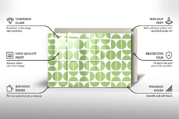 Skleněná deska do kuchyně Vzor boho tvarů