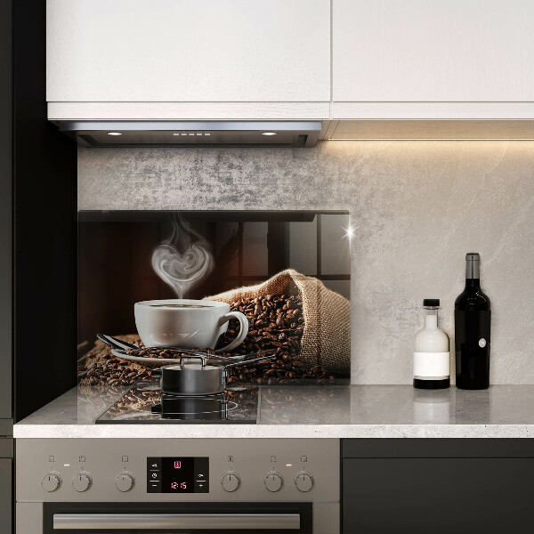 Krájecí prkénko skleněné Káva a šálek