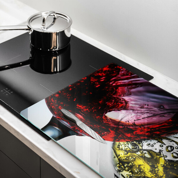 Krájecí prkénko skleněné Sklenice vína