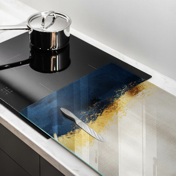 Skleněná deska do kuchyně Zlatá abstrakce