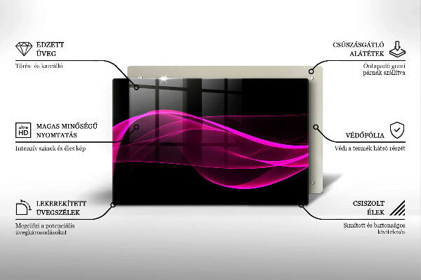 Krájecí prkénko skleněné Růžová abstrakce