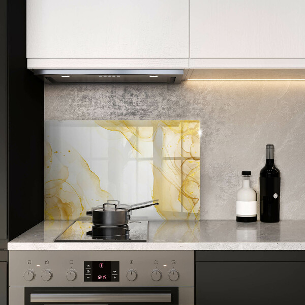 Skleněná deska do kuchyně Zlatá abstrakce