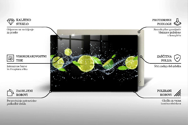 Skleněná deska do kuchyně Limetková voda