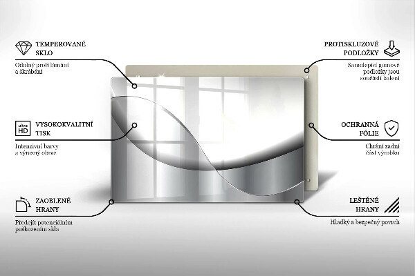 Skleněná deska do kuchyně Abstraktní linie designu