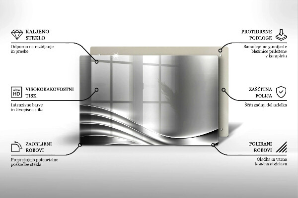 Krájecí prkénko skleněné Kovová konstrukce
