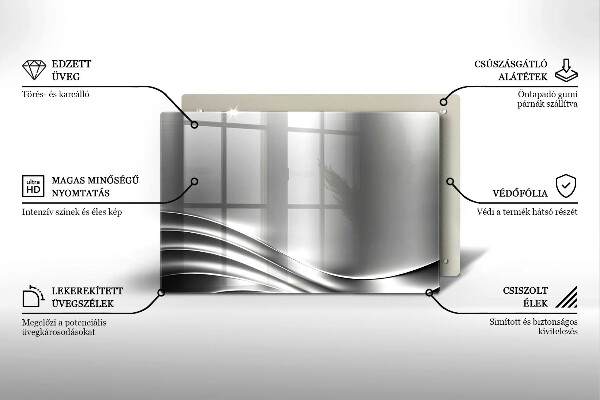 Krájecí prkénko skleněné Kovová konstrukce