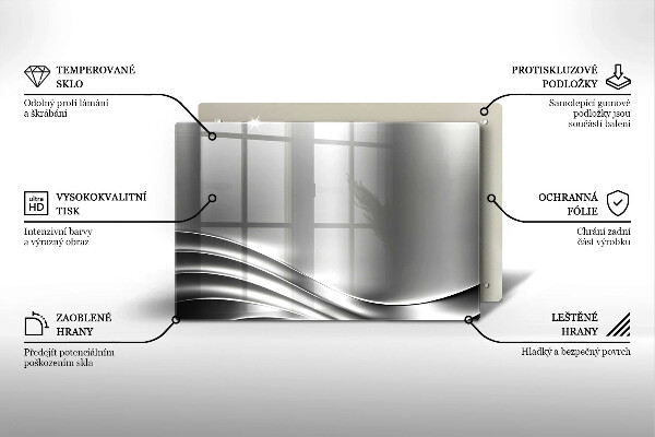 Krájecí prkénko skleněné Kovová konstrukce
