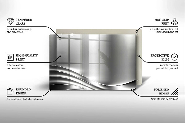 Krájecí prkénko skleněné Kovová konstrukce