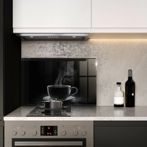 Skleněná deska do kuchyně Horký šálek kávy