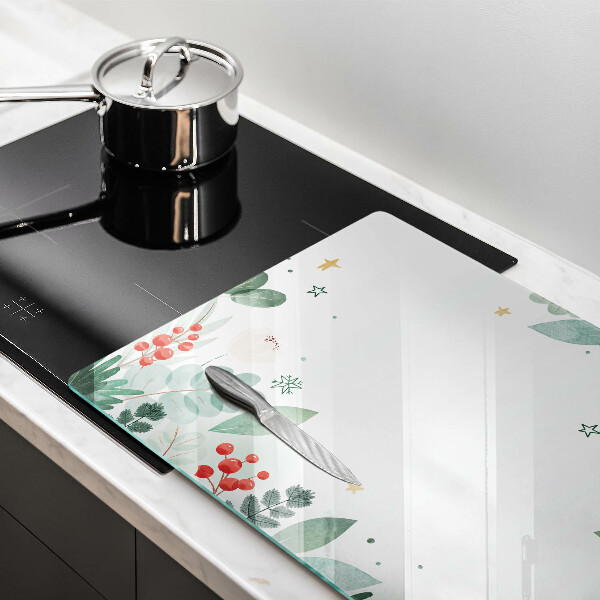 Skleněná deska do kuchyně Akvarel listy