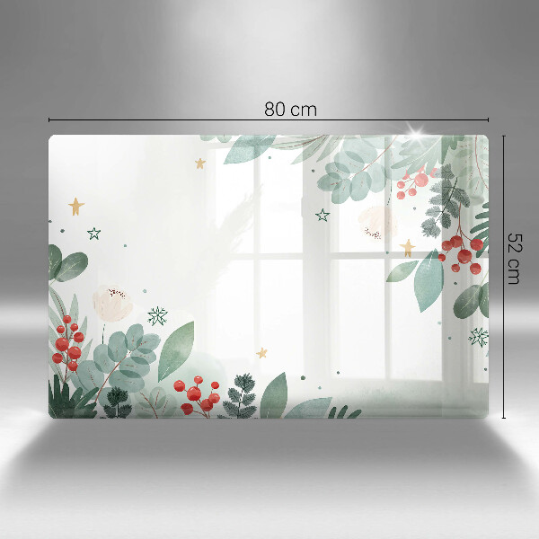 Skleněná deska do kuchyně Akvarel listy