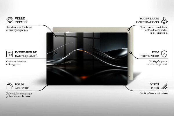 Skleněná deska do kuchyně Abstraktní 3d design