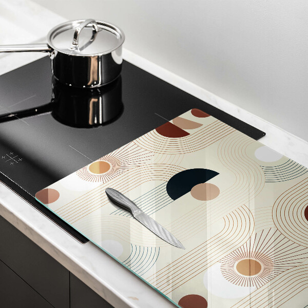 Skleněná deska do kuchyně Boho geometrické tvary