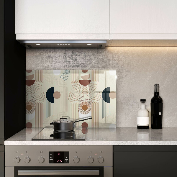 Skleněná deska do kuchyně Boho geometrické tvary