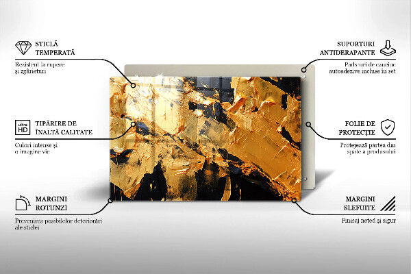 Skleněná deska do kuchyně Elegantní barva textury