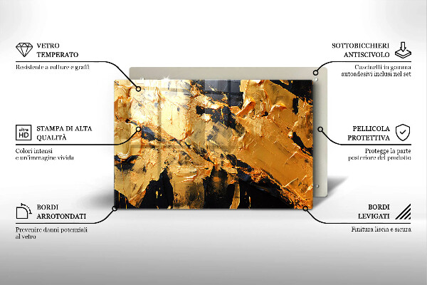 Skleněná deska do kuchyně Elegantní barva textury